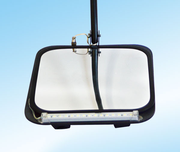 9 led light Vehicle Inspection Mirror with three wheel and 140cm Rod